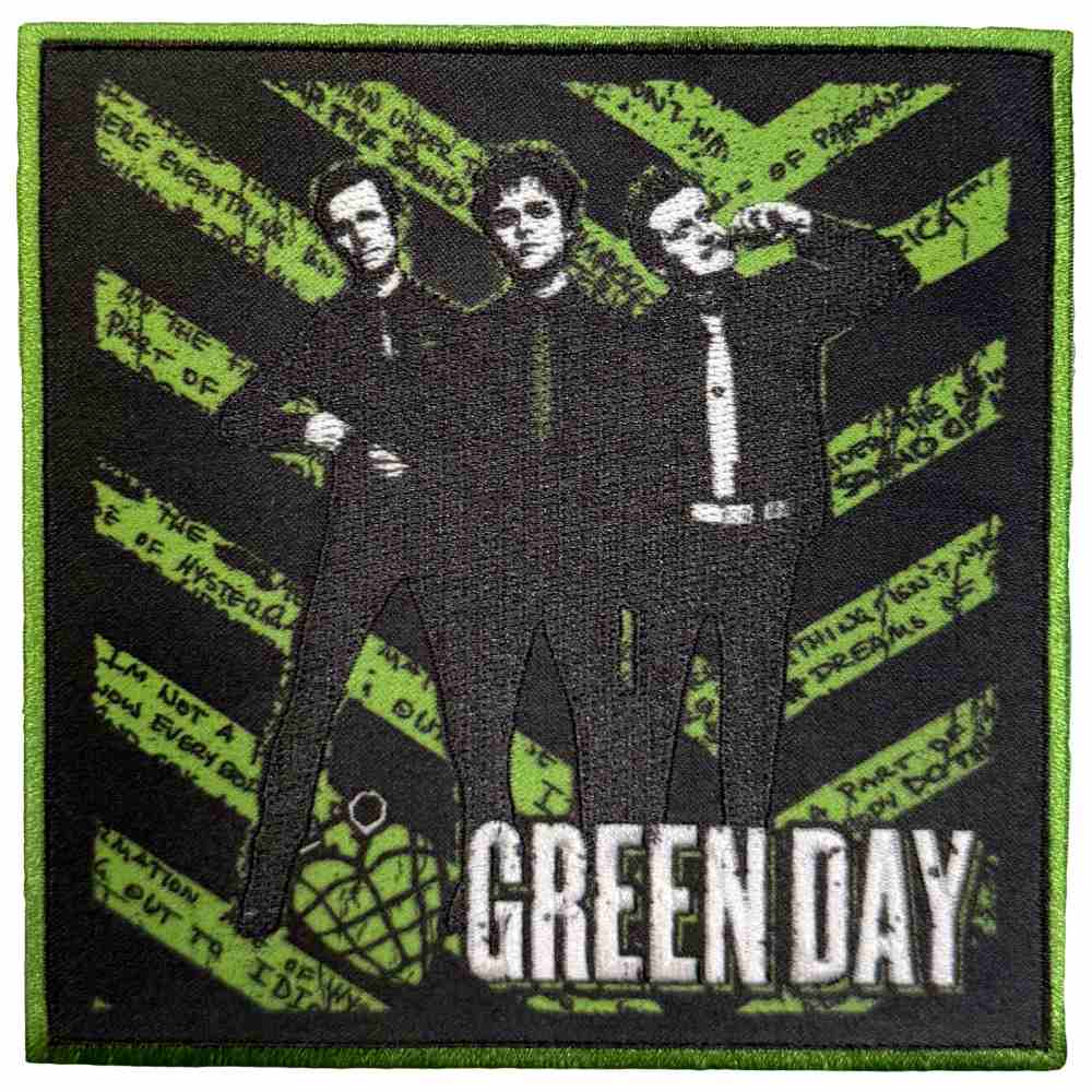 Green Day - Green Grenade Patch - Schwarz/Grün